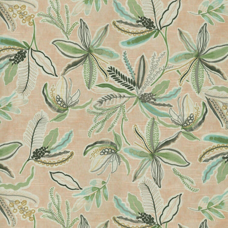 PK Sunny Daze 100 Percent Cotton Fabric - Blush Pink Watercolor Floral, 54" Width (1 Yard)