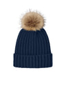 Port Authority® Faux Fur Pom Beanie