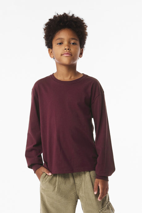 BELLA+CANVAS® Youth 6-Ounce Heavyweight Long Sleeve Tee