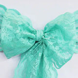 10 Pieces Tiff Blue Caspari Lace Chair Sashes for Elegant Event Decoration 9x108 Inches