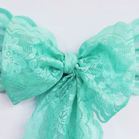 10 Pieces Tiff Blue Caspari Lace Chair Sashes for Elegant Event Decoration 9x108 Inches
