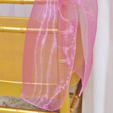 10 Pieces 8"x108" Organza Chair Sashes Magenta Or Azalea