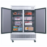 Duker D55F 2-Door Reach- In Bottom Mount Freezer, 55 1/8″ Wide