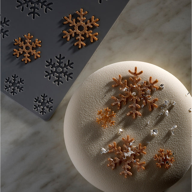 Pavoni Gourmand Snowflake Decorative Silicone Mold, 24 Cavities