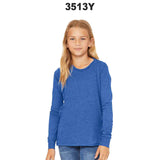 BELLA + CANVAS® Youth Triblend Long Sleeve Crewneck Tee - 3513Y