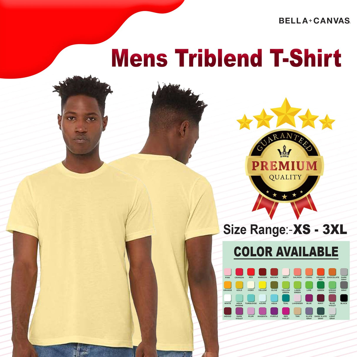 BELLA + CANVAS® Crewneck Short Sleeve Triblend T-Shirt