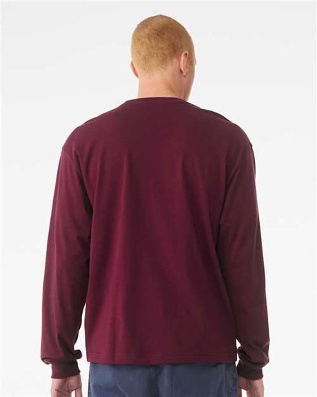 BELLA + CANVAS Heavyweight Crewneck Long Sleeve Tee in Maroon