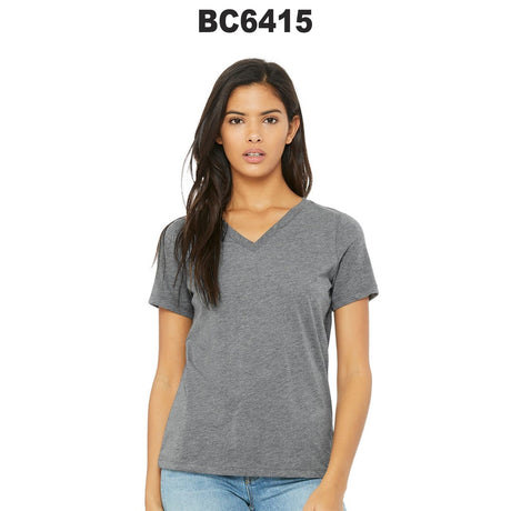 BELLA + CANVAS® Women's Relaxed Triblend Short Sleeve V-Neck T-shirt