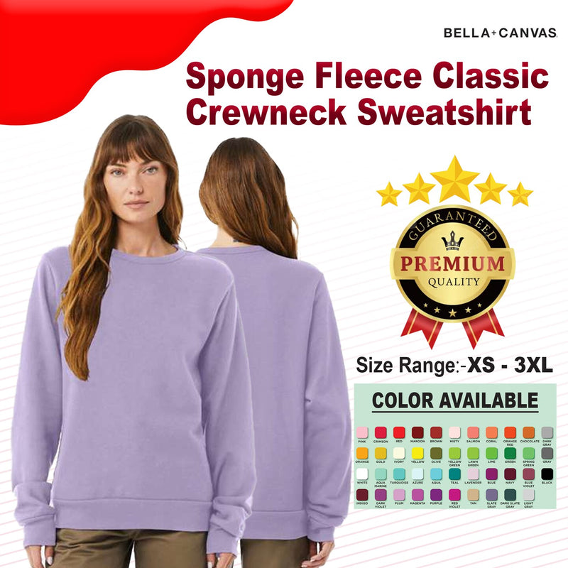 BELLA + CANVAS® Sponge Fleece Classic Crewneck Sweatshirt