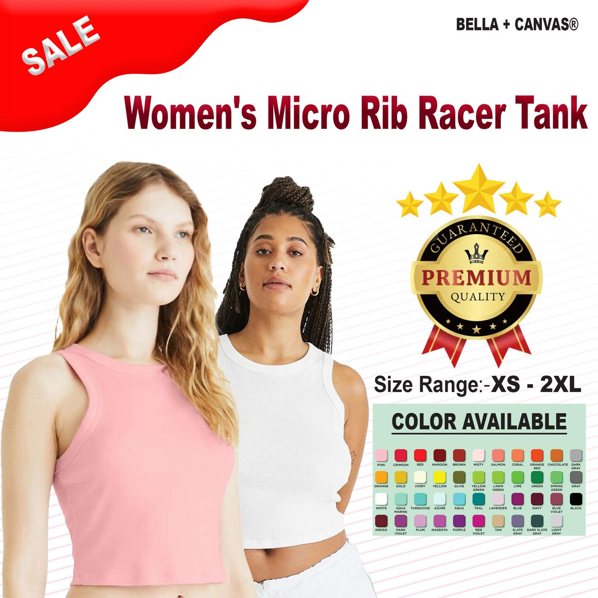BELLA + CANVAS® Women's Micro Rib Racer Tank
