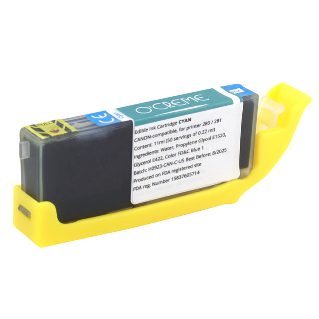 O'Creme Blue Edible Ink Cartridge for Canon Printer