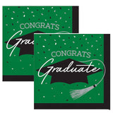 Creative Converting School Spirit Green Graduation Beverage Napkins – 108ct