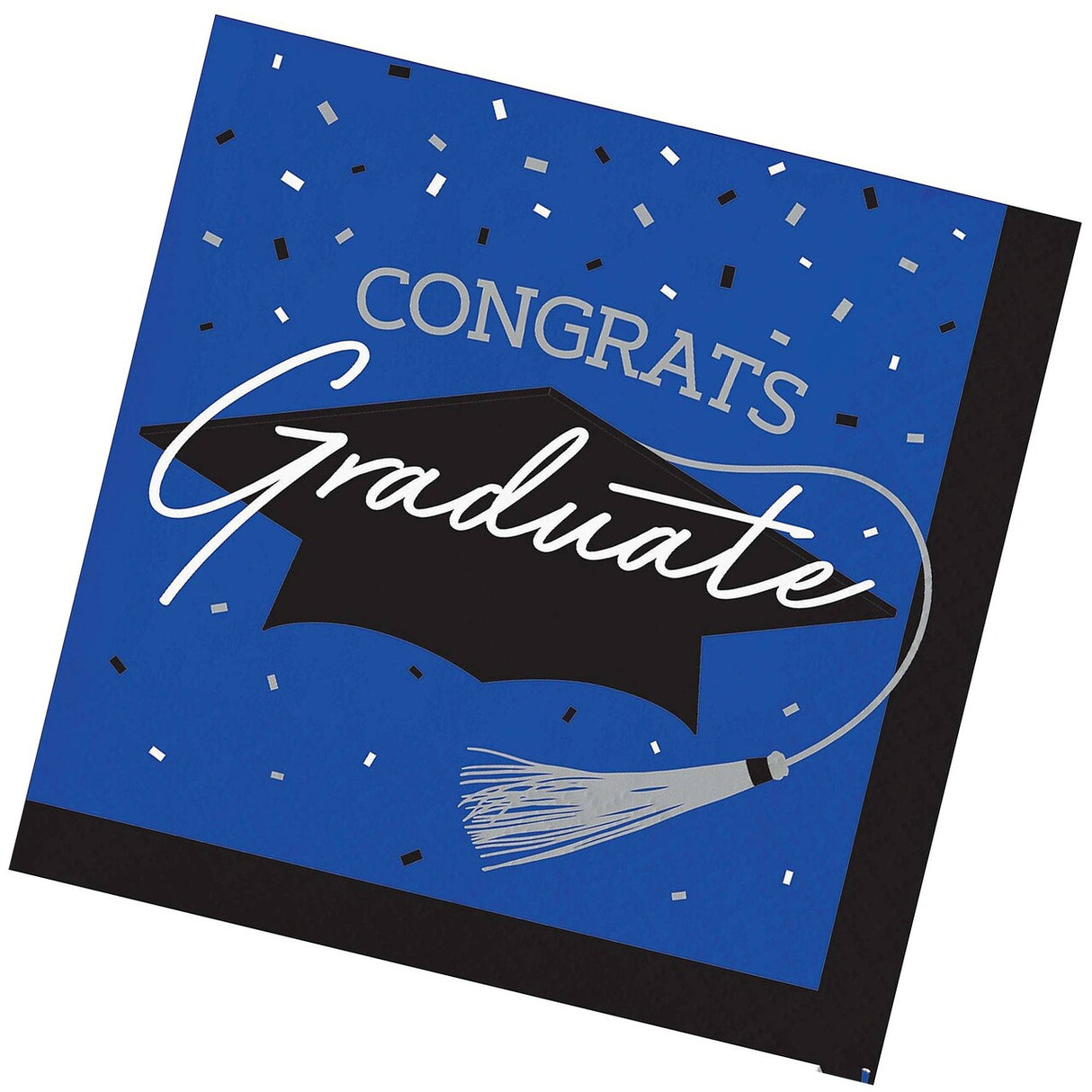Creative Converting School Spirit Blue Graduation Beverage Napkins – 108ct