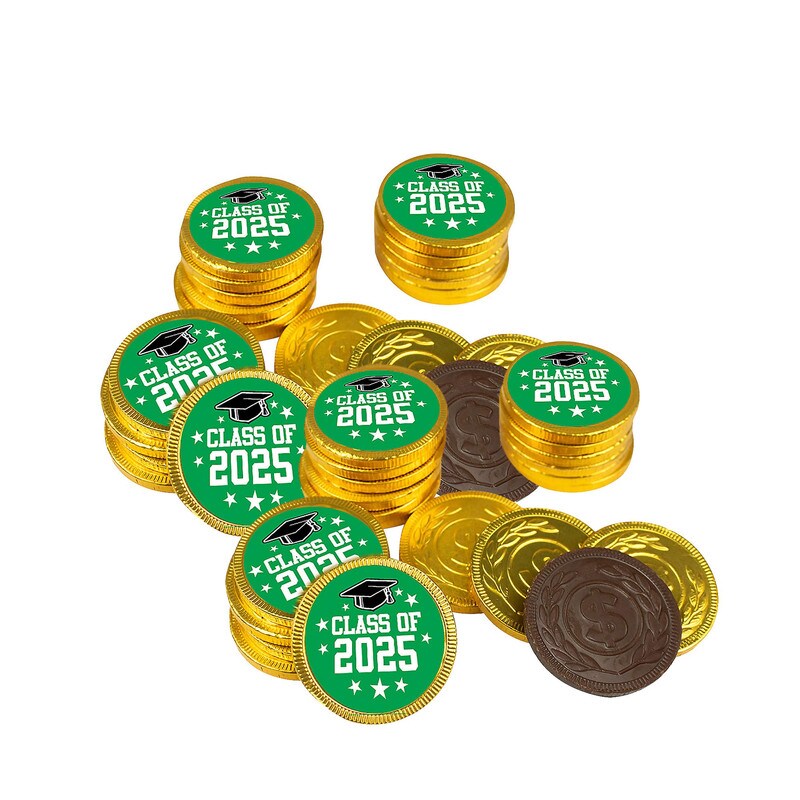Class of 2025 Red Foil Chocolate Coins – 5.5 oz, 30 Pieces