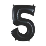 34" Black Number 5 Mylar Balloon – Fun and Festive for Any Occasion