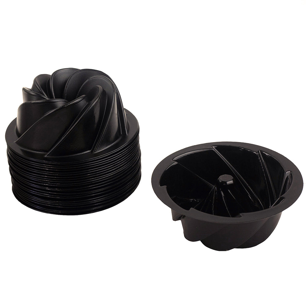 O'Creme Bakeable Plastic Mini Swirl Cake Pans, 4" Dia. x 2" H - Case of 1000