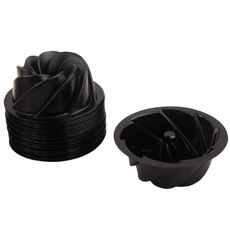 O'Creme Bakeable Plastic Mini Swirl Cake Pans, 4" Dia. x 2" H - Case of 1000