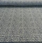 Saltaire Chenille Upholstery Fabric - Blue, Off White, Beige, 54" Width (1 Yard)