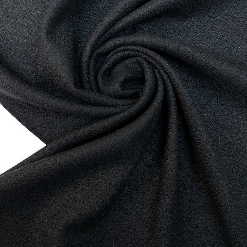 Wool Crepe Fabric Black