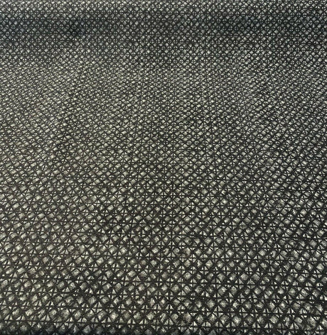 Saltaire Chenille Upholstery Fabric - Charcoal, Off-White/Gray, 54" Width (By The Yard)