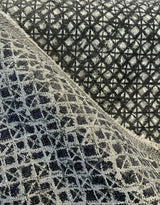 Saltaire Chenille Upholstery Fabric - Charcoal, Off-White/Gray, 54" Width (By The Yard)