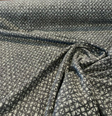 Saltaire Chenille Upholstery Fabric - Charcoal, Off-White/Gray, 54" Width (By The Yard)