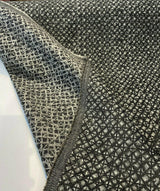Saltaire Chenille Upholstery Fabric - Charcoal, Off-White/Gray, 54" Width (By The Yard)