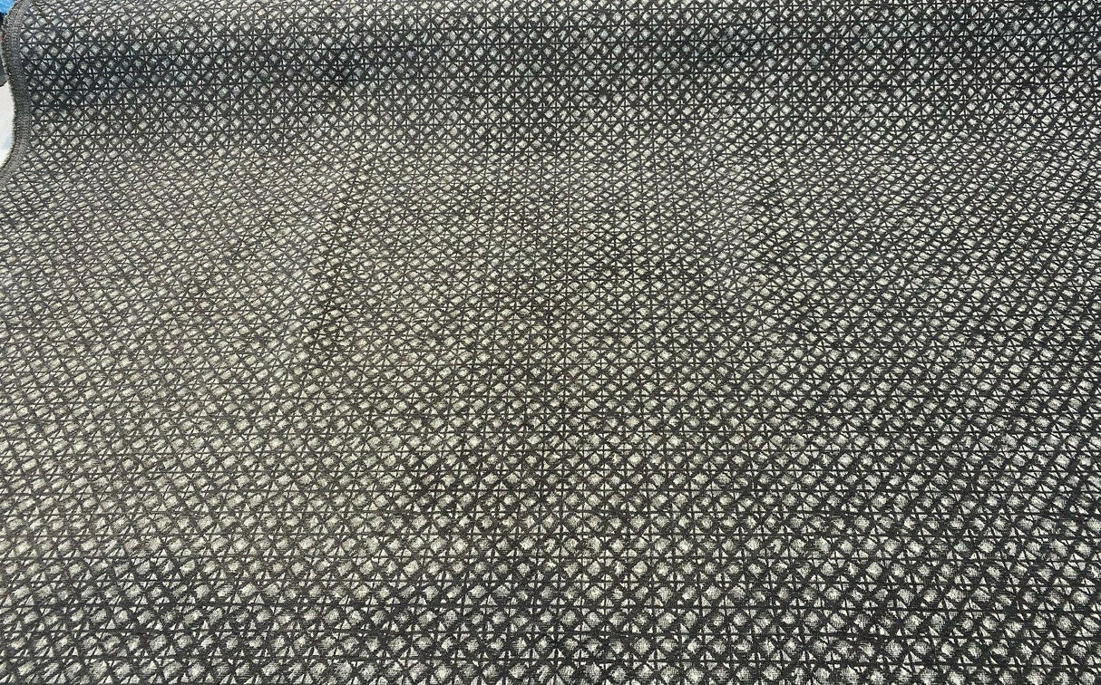 Saltaire Chenille Upholstery Fabric - Charcoal, Off-White/Gray, 54" Width (By The Yard)