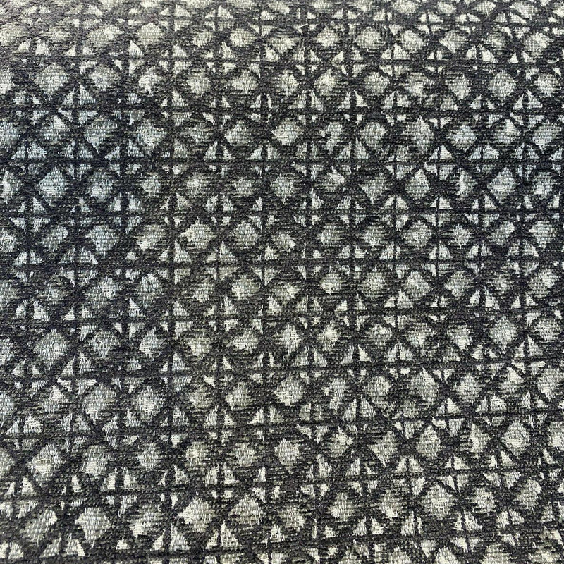 Saltaire Chenille Upholstery Fabric - Charcoal, Off-White/Gray, 54" Width (By The Yard)