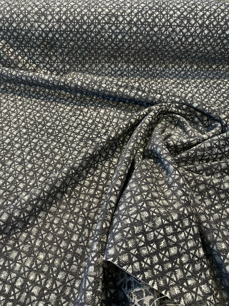 Saltaire Chenille Upholstery Fabric - Charcoal, Off-White/Gray, 54" Width (By The Yard)