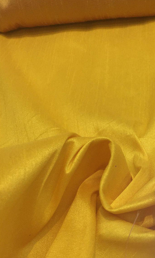 MariGold Shantung Faux Silk Polyester Fabric - Solid Marigold, 57" Width (1 Yard)