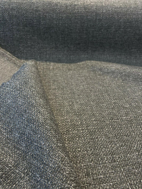 Sampson Chenille Performance Fabric - Charcoal Gray Tweed, 58" Width (1 Yard)