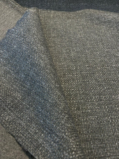 Sampson Chenille Performance Fabric - Charcoal Gray Tweed, 58" Width (1 Yard)