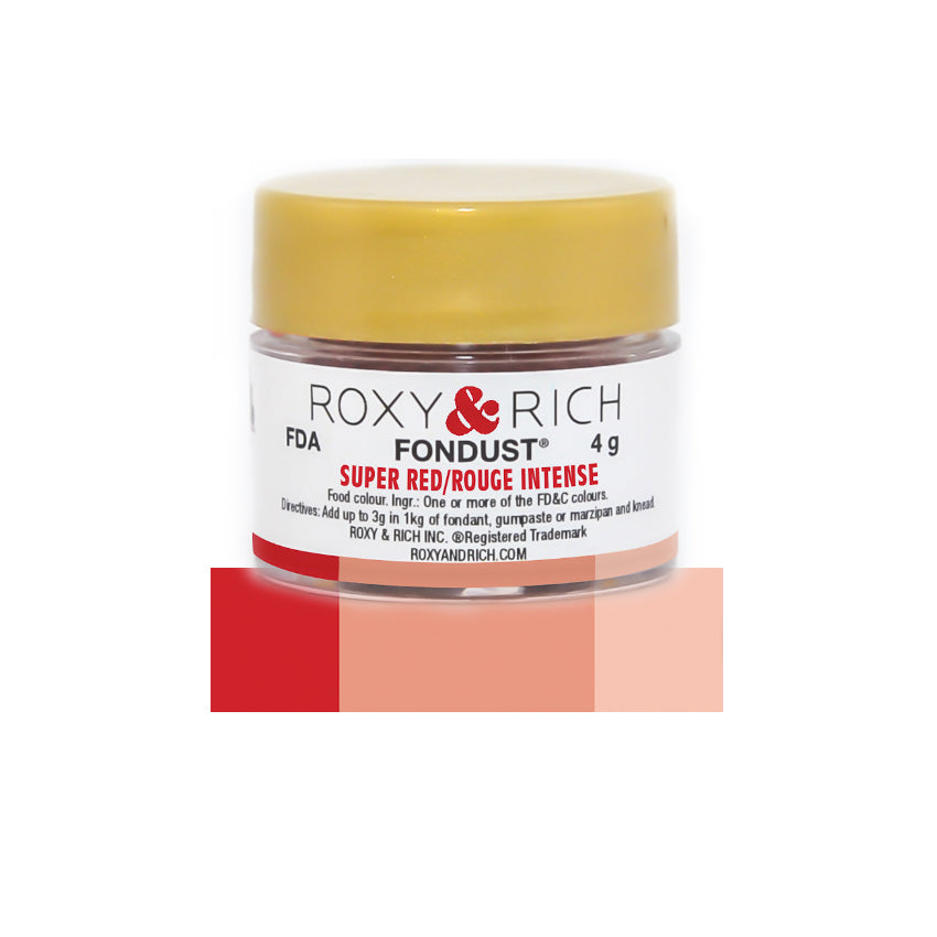Roxy & Rich Super Red Fondust, 4 Grams