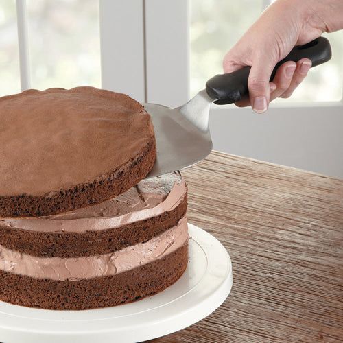 Fat Daddio's Stainless Steel Cake / Pie Lifter with Plastic Handle