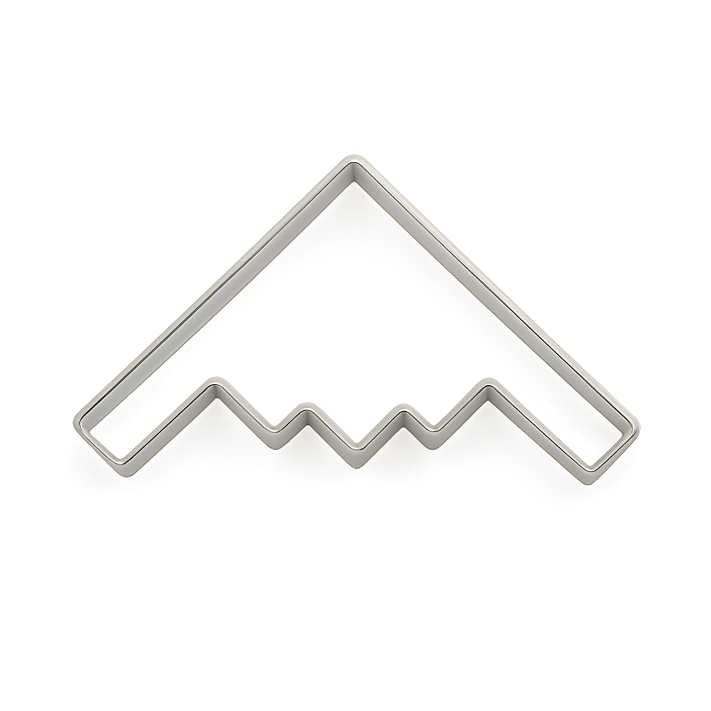 B2 Bomber Airplane Jet 4.5 inch Cookie Cutter - B2035