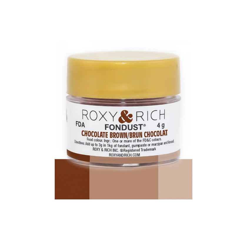 Roxy & Rich Chocolate Brown Fondust, 4 Grams