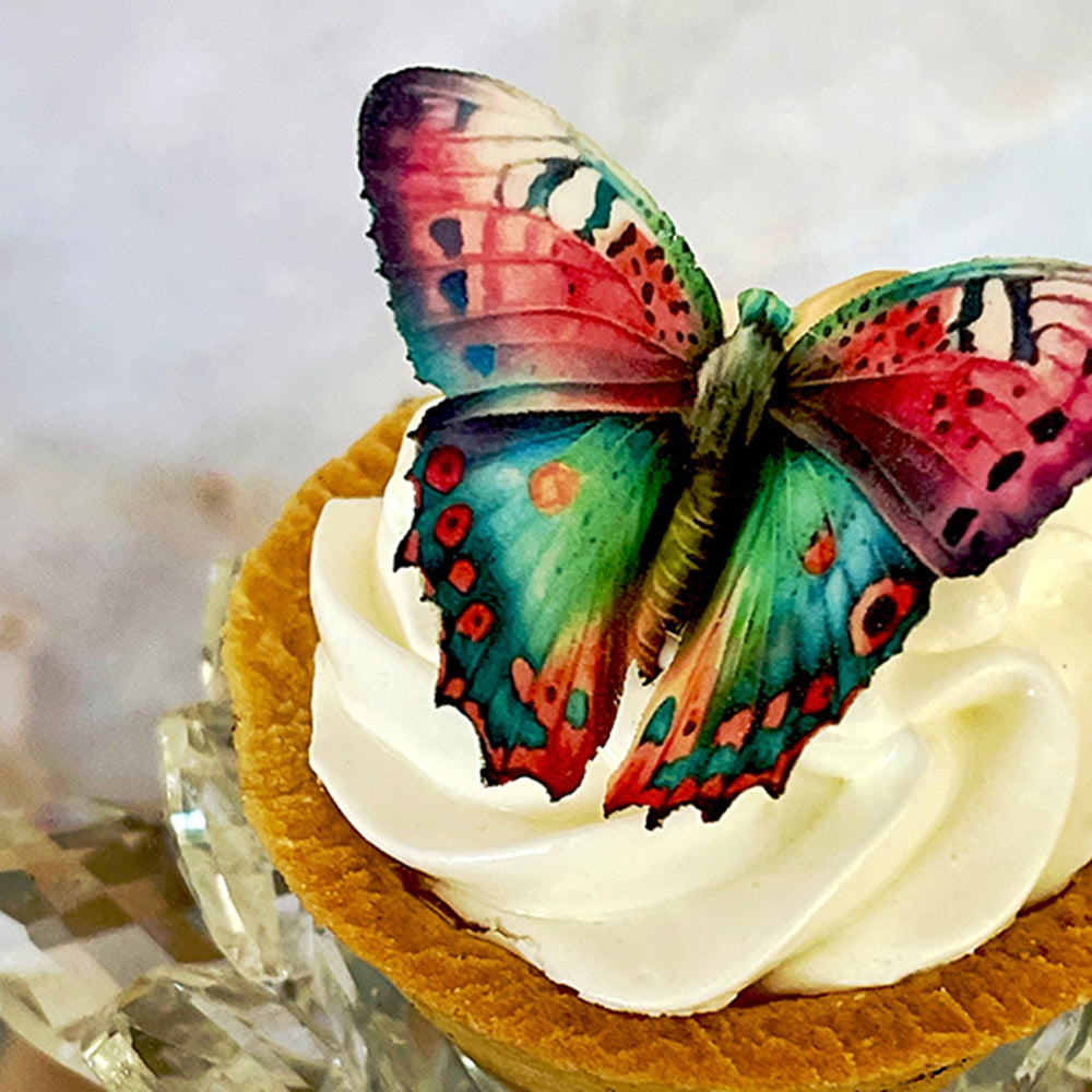 Crystal Candy Red Haze Edible Butterflies - Pack of 19