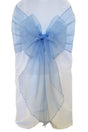 Organza Chair Sash Angle End 12x116 Periwinkle/Cornflower