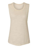 Image 1: Women's Flowy Scoop Muscle TankImage 2: Soft scoop neck sleeveless topImage 3: Flowy women's muscle tank designImage 4: Blank tank for custom printingImage 5: Lightweight casual summer shirtImage 6: Comfortable women's jersey tank