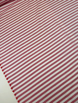Cotton Red Striped Shirt Fabric