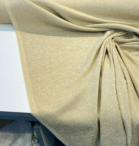 Fabricut Softhide Polyester Cotton Fabric - Toast Gold Slubbed Textured, 56" Width (1 Yard)