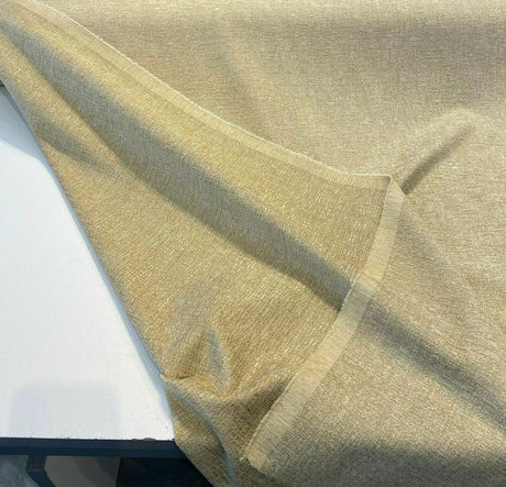 Fabricut Softhide Polyester Cotton Fabric - Toast Gold Slubbed Textured, 56" Width (1 Yard)