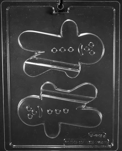 Gingerbread Man with Candy Cane Slot Chocolate Mold