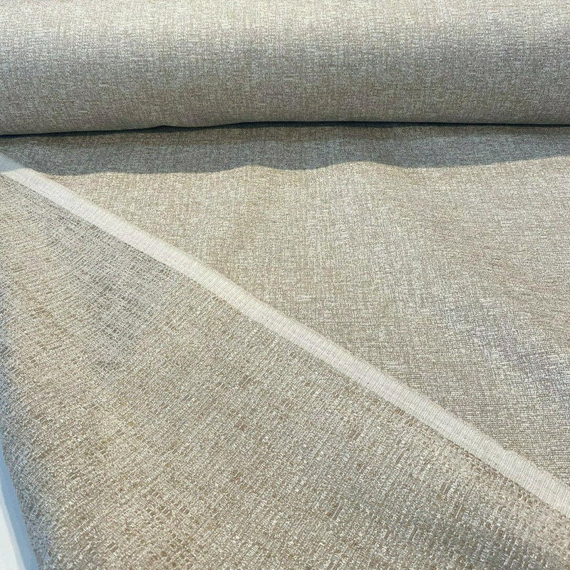 Fabricut Softhide Polyester Cotton Fabric - Beige Halo Slubbed Textured, 56" Width (1 Yard)