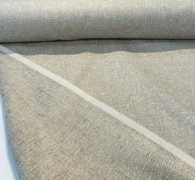 Fabricut Softhide Polyester Cotton Fabric - Beige Halo Slubbed Textured, 56" Width (1 Yard)