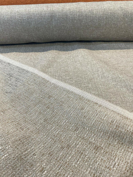 Fabricut Softhide Polyester Cotton Fabric - Beige Halo Slubbed Textured, 56" Width (1 Yard)