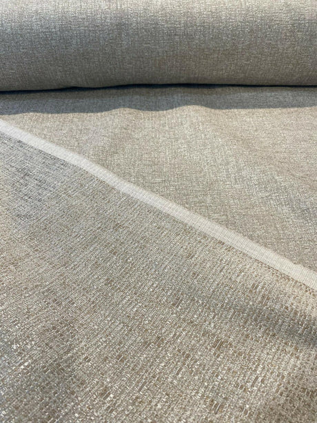 Fabricut Softhide Polyester Cotton Fabric - Beige Halo Slubbed Textured, 56" Width (1 Yard)