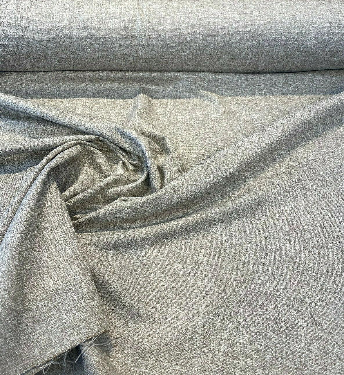 Fabricut Softhide Polyester Cotton Fabric - Beige Halo Slubbed Textured, 56" Width (1 Yard)