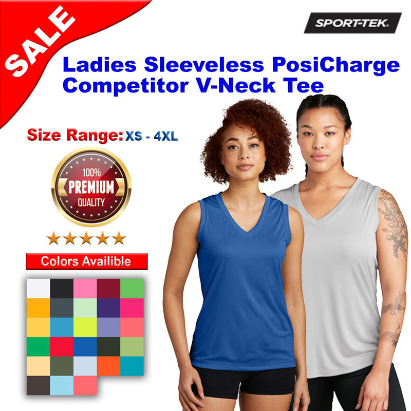 Sport-Tek Ladies Sleeveless PosiCharge Competitor V-Neck Tee SPORT-TEK product